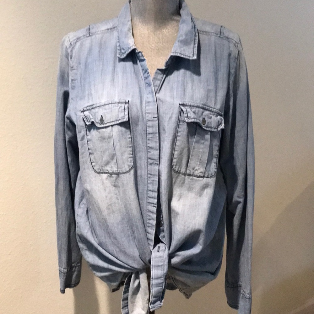 Calvin Klein oversized denim button-down